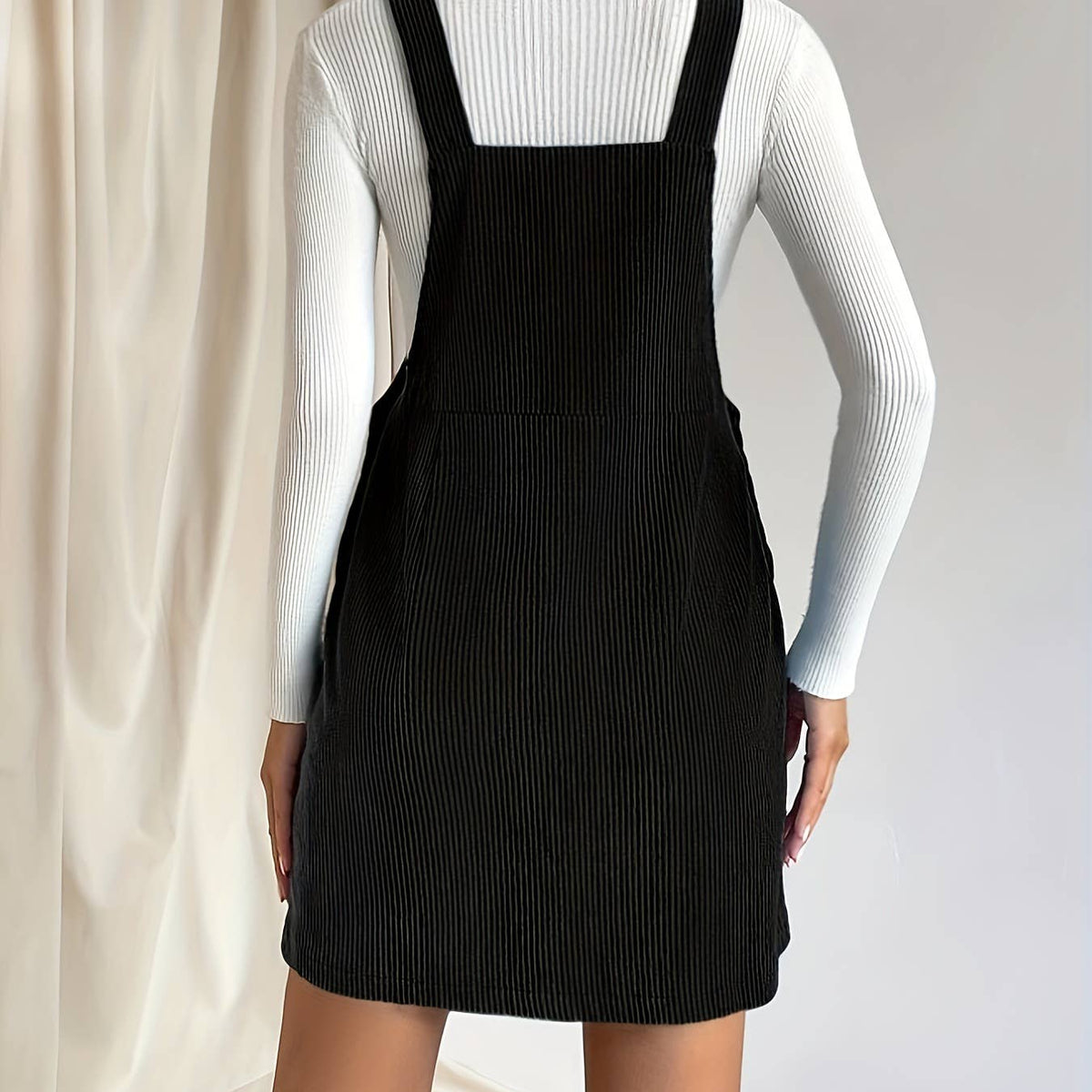 Leisure Corduroy shortall dress: Olive - Candle Queen Candles