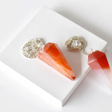 Dowsing Pendulum | Carnelian | Faceted Crystal Pendulum - Candle Queen Candles