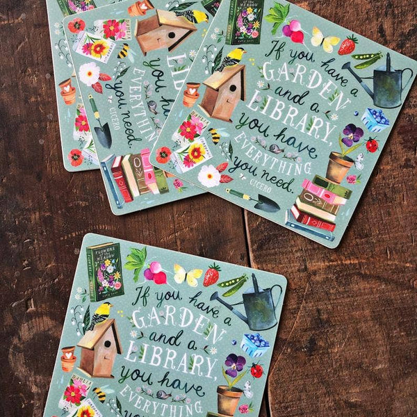 Garden and a Library Sticker