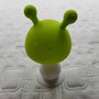 Silicone Mushroom Rattle Baby Teether Toy: Green