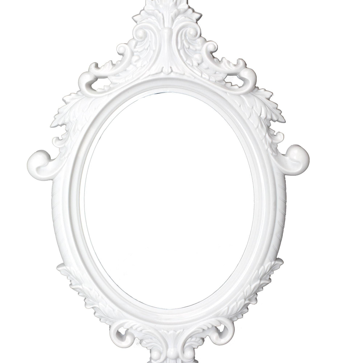 Decorative Plastic Photo Frame Set - White: White