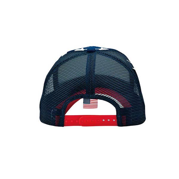 USA Patriotic Stars & Stripes Trucker Mesh Cap, Adjustable