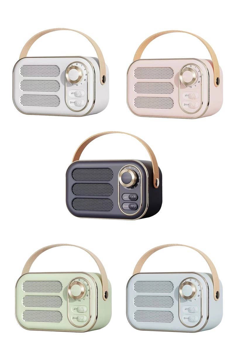 Retro Bluetooth Speaker Version 2: PINK / 1 (ONE SIZE) - Candle Queen Candles