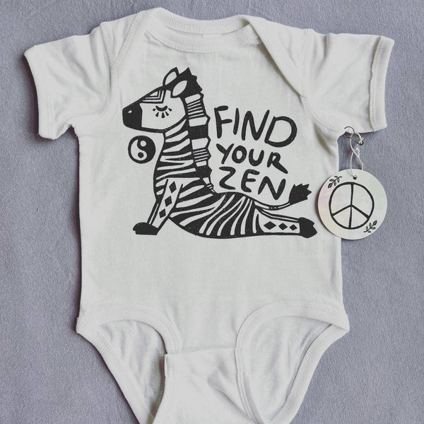 Zen Zebra Baby Onesie