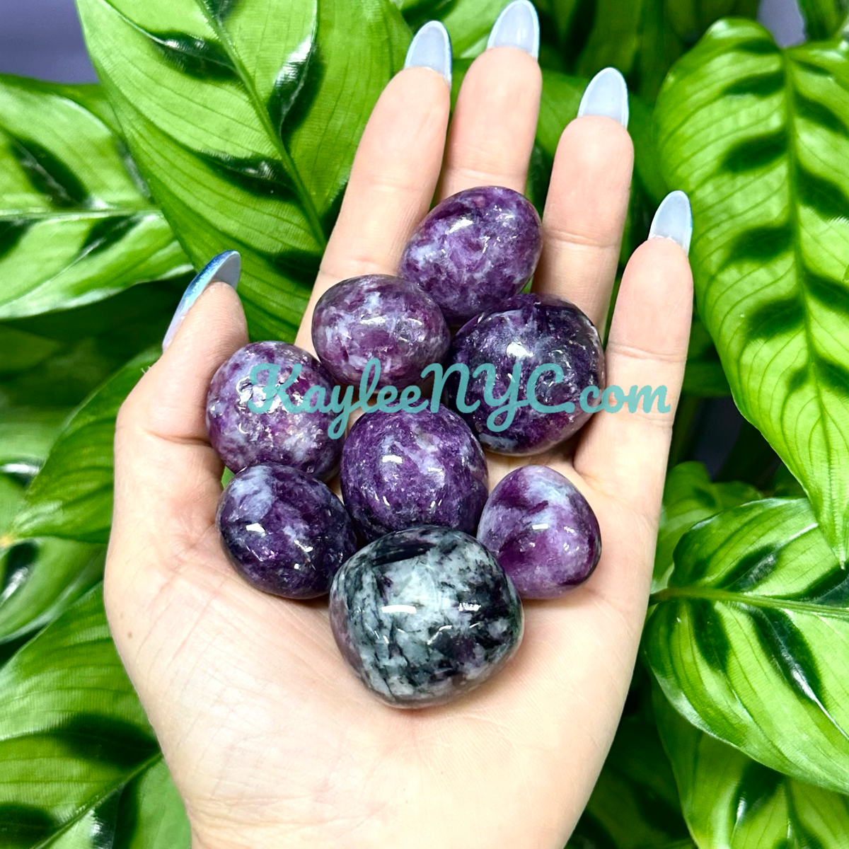 2 Lbs Natural Lepidolite Mica Tumble Healing Energy