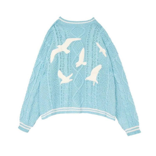 Swiftie blue knitted sweater cardigan