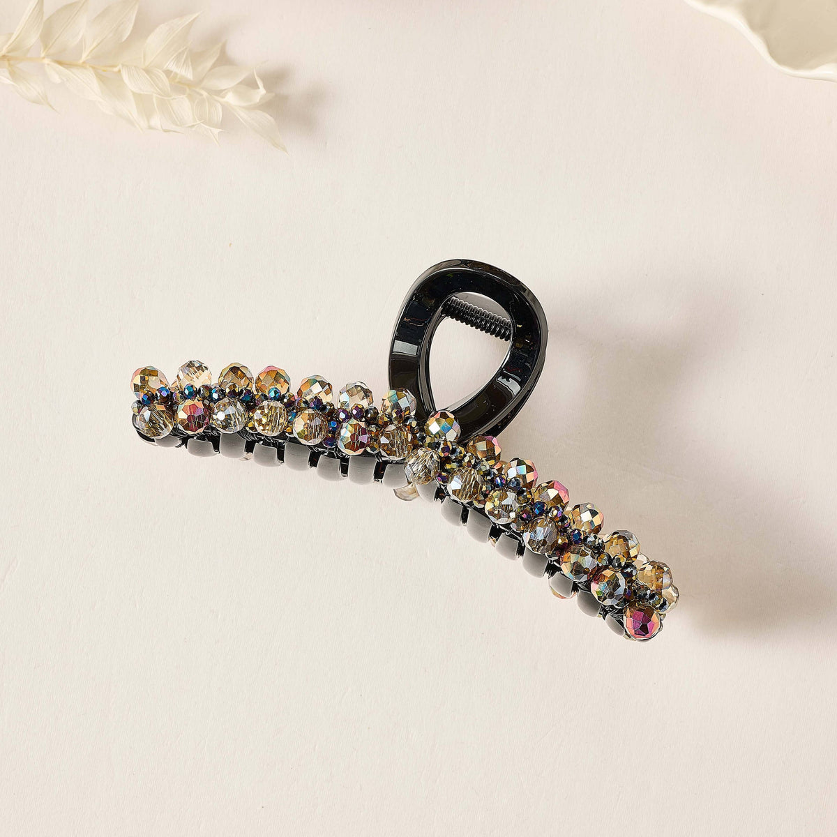 Crystal Acrylic Hair Clip L5194: Black