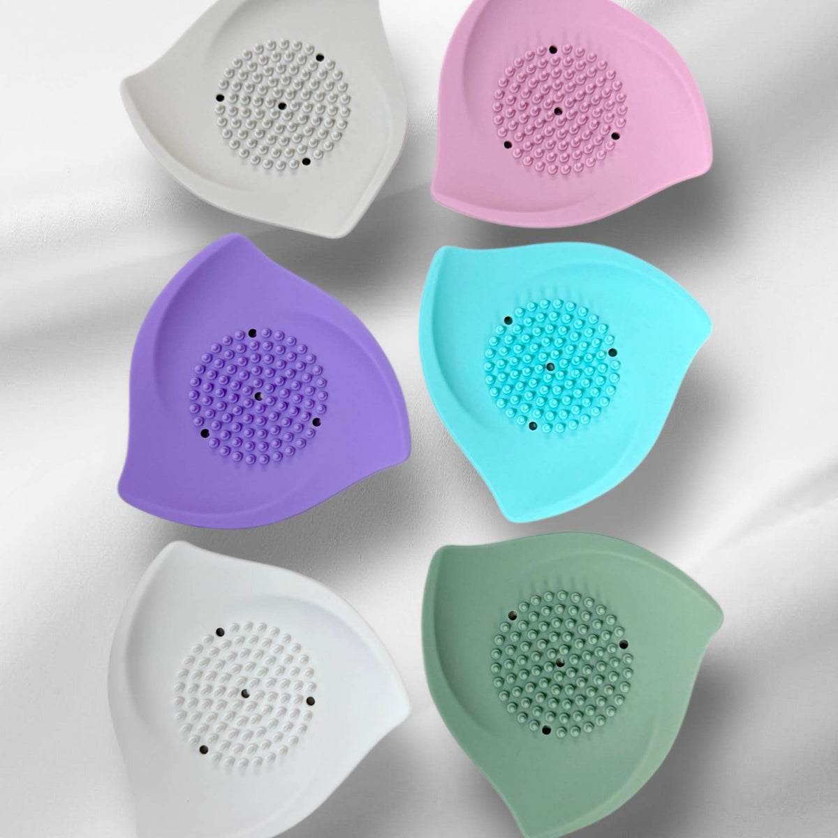 Shower Steamer Tray - Silicone Soap Tray: Petal pink