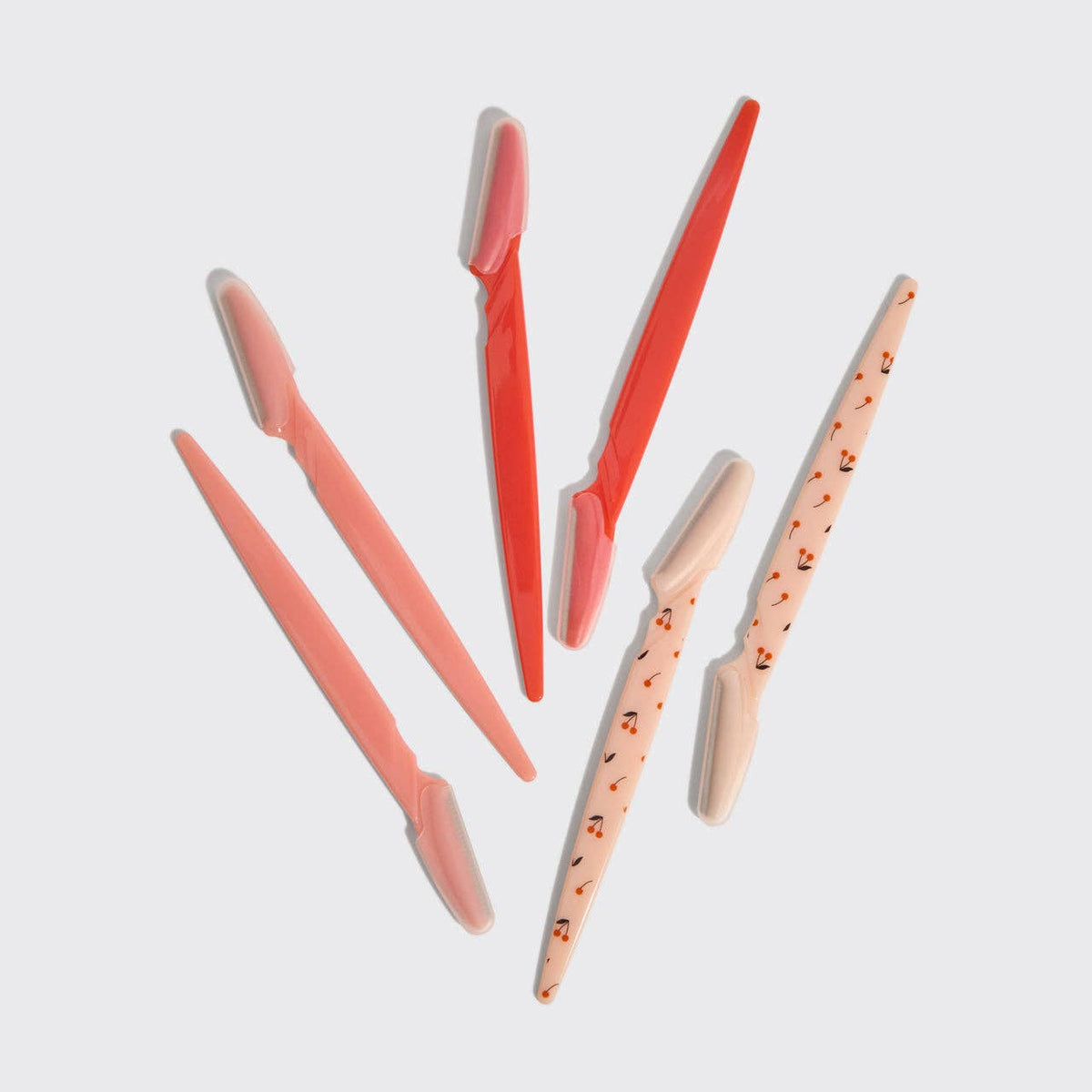 Recycled Plastic Dermaplaners 6pc Set - Asstd Cherry Blossom - Candle Queen Candles