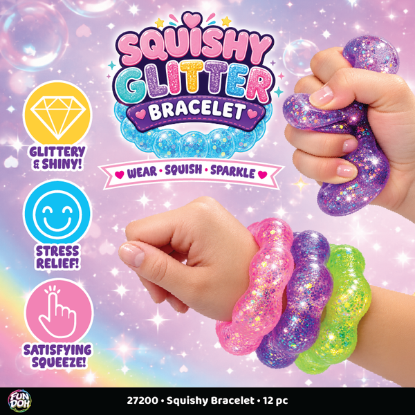 Fun Doh Squishy Sparkle Glitter Sensory Bracelet