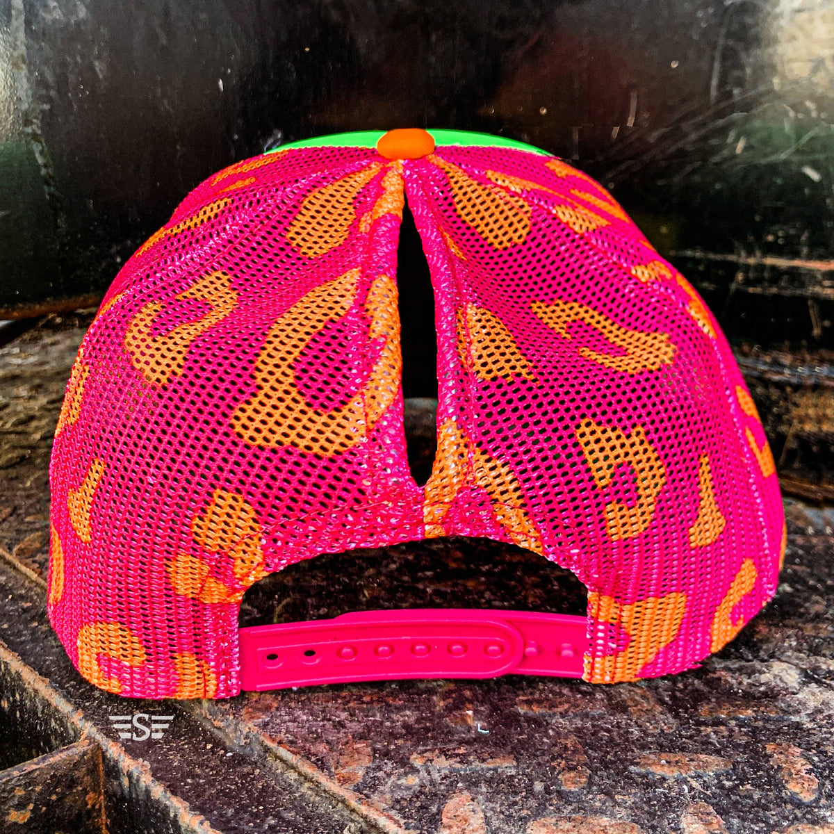 NEON LEOPARD Magna Pony™ Mesh Foam Trucker Hat