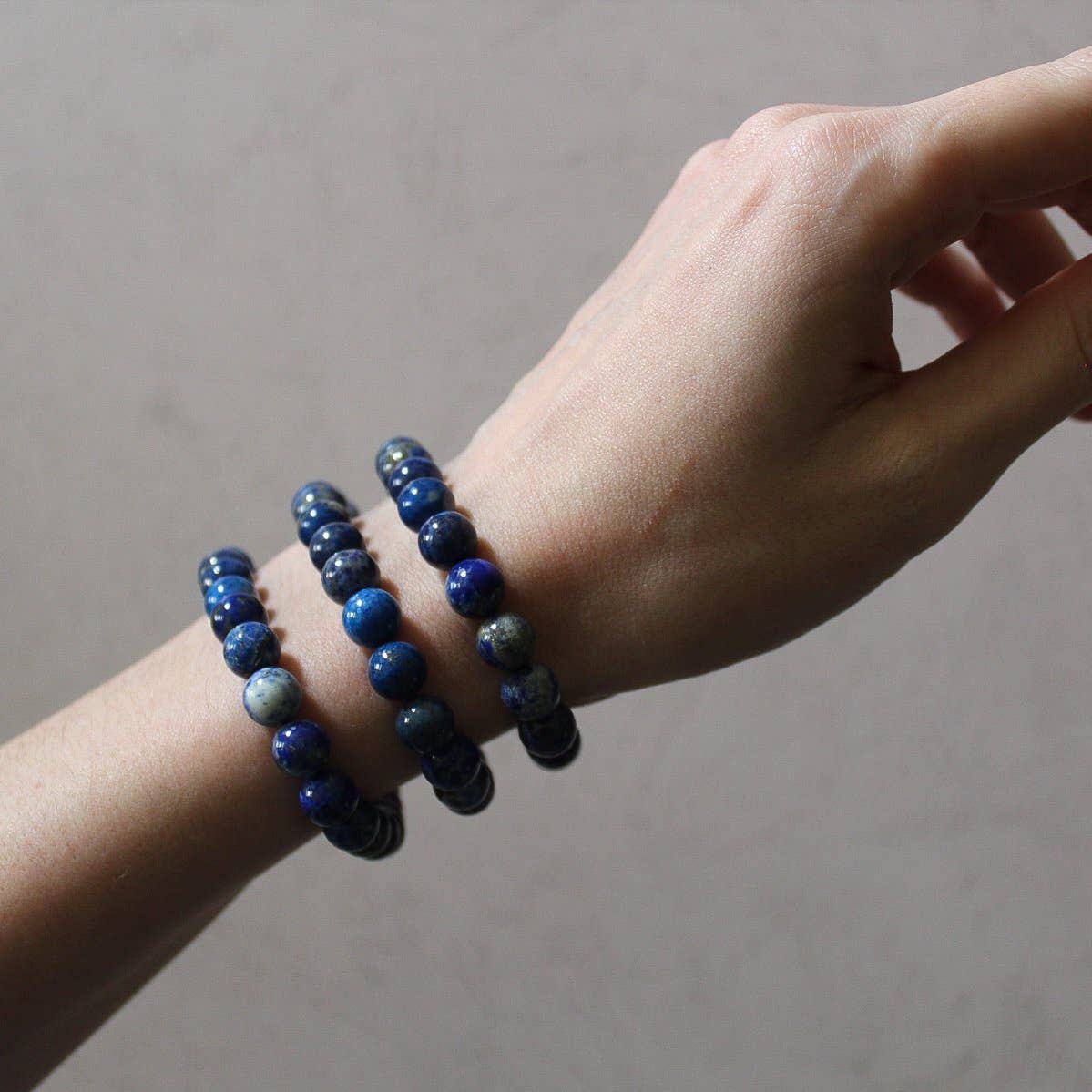 Lapis Lazuli Bracelet 4mm/6mm/8mm - Crystals & Stones: 6mm