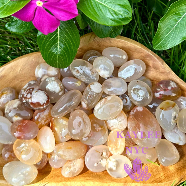 Natural Flower Agate Tumble