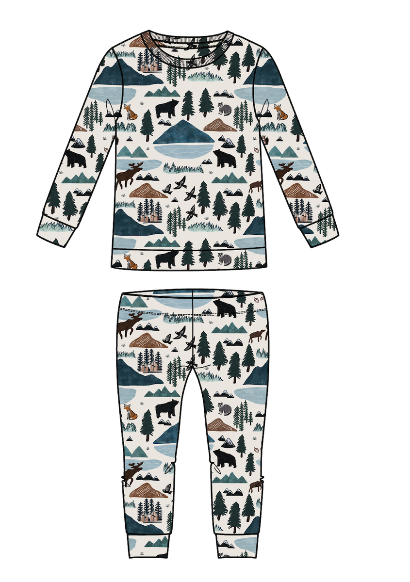 Kids Bamboo Pajamas - Into The Wild Mountain : 2