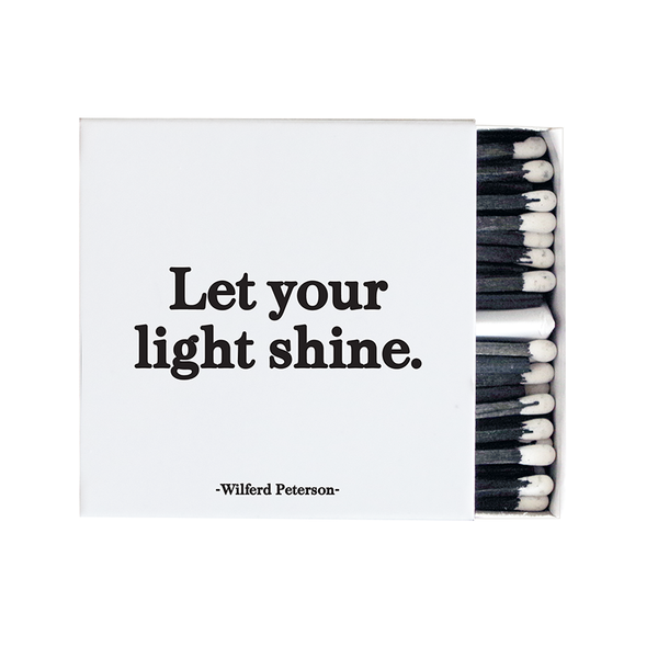 Matchboxes - X109 - Let Your Light Shine (Wilferd Peterson) - Candle Queen Candles