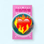 Flaming Heart - Taylor Swift - Glitter Button Pin / 1.25"