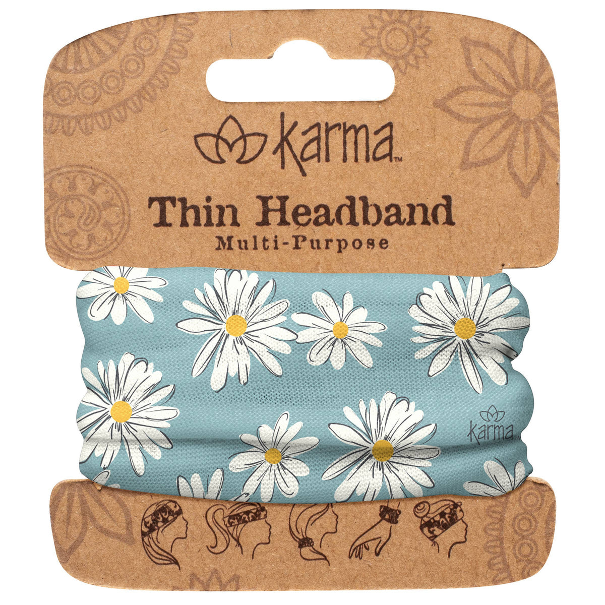 Thin Headband: Rainbow Tie Dye