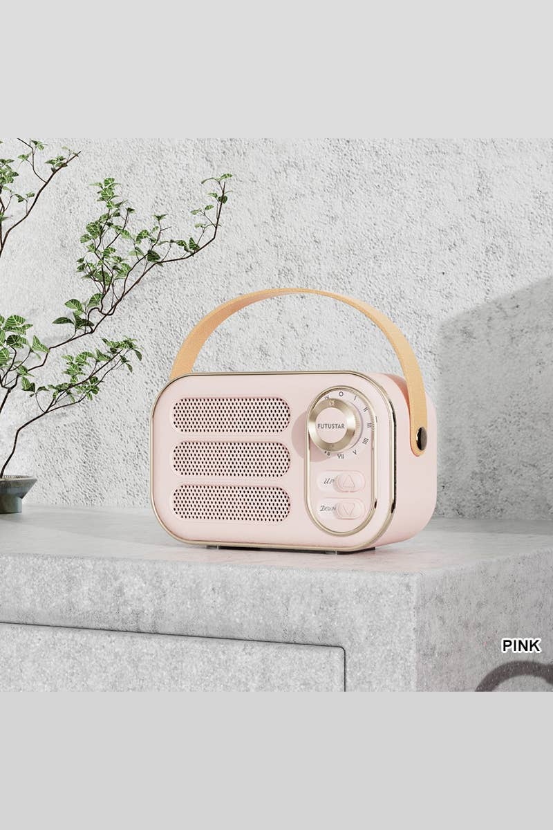 Retro Bluetooth Speaker Version 2: PINK / 1 (ONE SIZE) - Candle Queen Candles