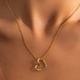 18K Gold Plated Waterproof Stainless Steel Heart Necklace