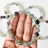 Healing Bracelet | Multi Fluorite | Gemstone Bracelet: 8mm - Candle Queen Candles