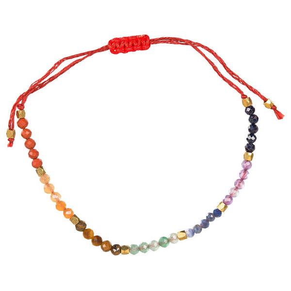 7 Chakra 2mm Hemp Pull Bracelet