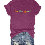 Be the good Letter printed tee: Berry / XL - Candle Queen Candles