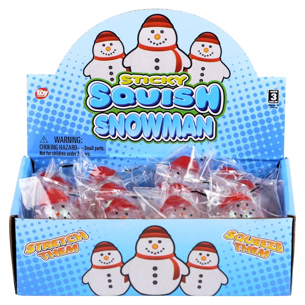 2.25" SQUISH STICKY  SNOWMAN