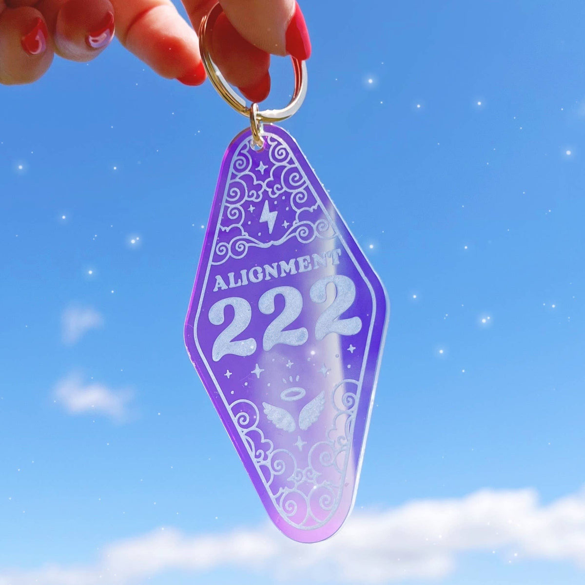 Angel Number Motel Keychain - Stocking Stuffer: 111 Manifest / Packaged (carded)