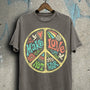 Make Love Not War Graphic Tee: Stone Gray