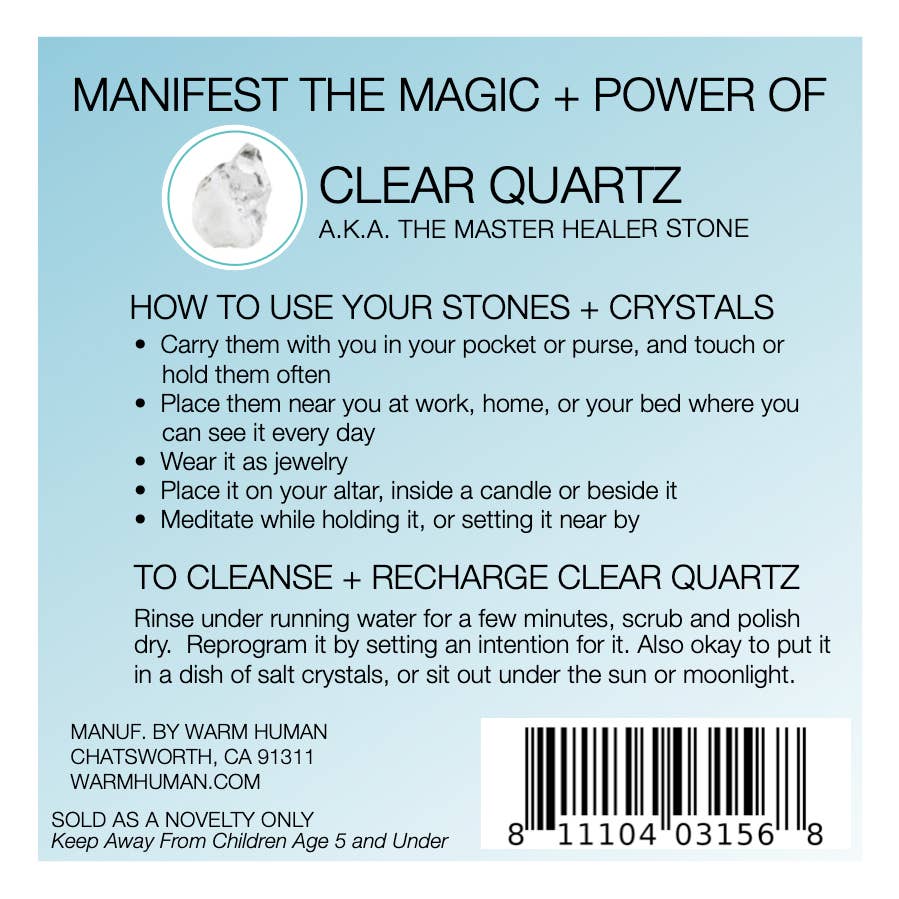 MANIFEST THE MAGIC + POWER OF YOUR CRYSTAL CLEAR QUARTZ
