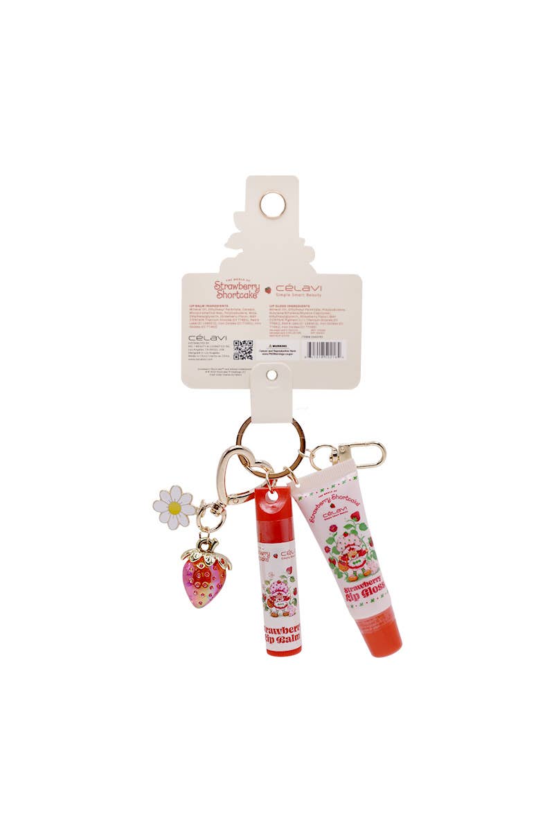 Celavi SS60095 Strawberry Gloss Balm Duo w/ Charms - 6pcs