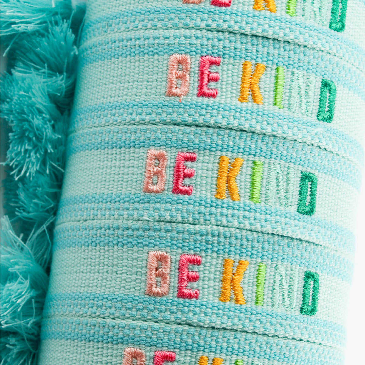 Colorful Embroidered Bracelets: Blush | Be Kind