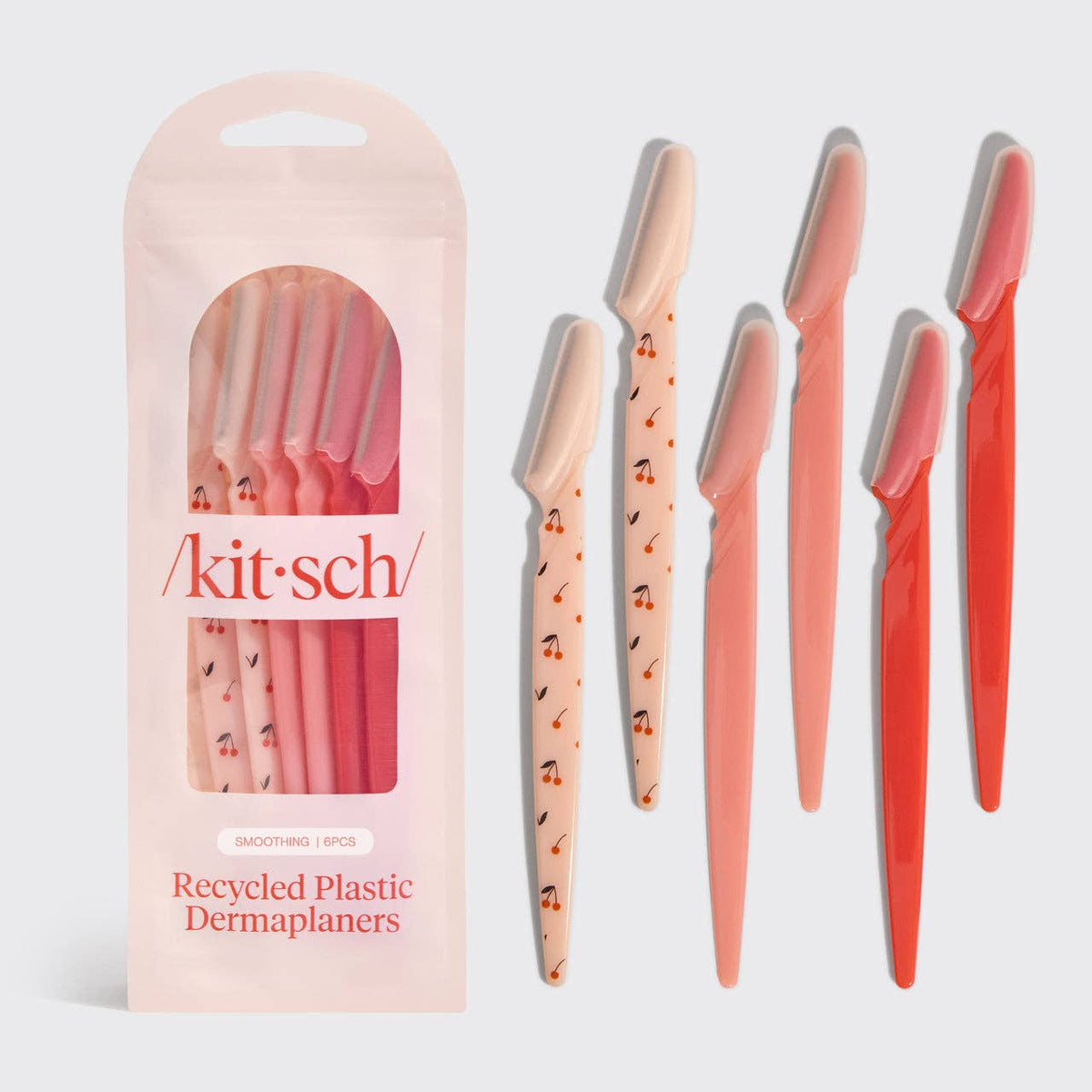 Recycled Plastic Dermaplaners 6pc Set - Asstd Cherry Blossom - Candle Queen Candles
