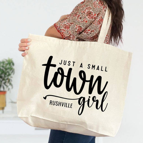 Just A Small Town Girl TOTE: Beige