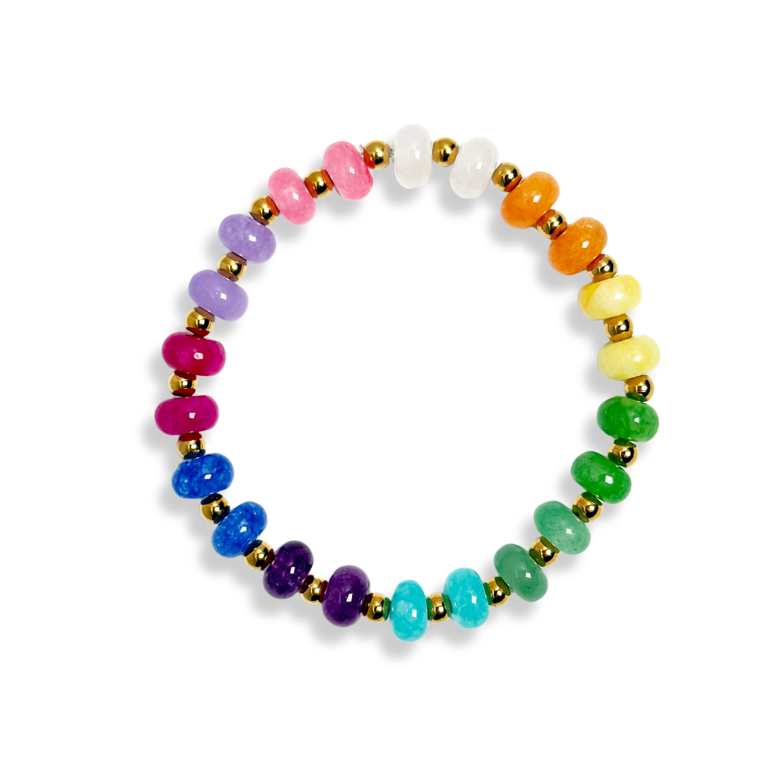 Colorful Gemstone Candy Waterproof Bracelet