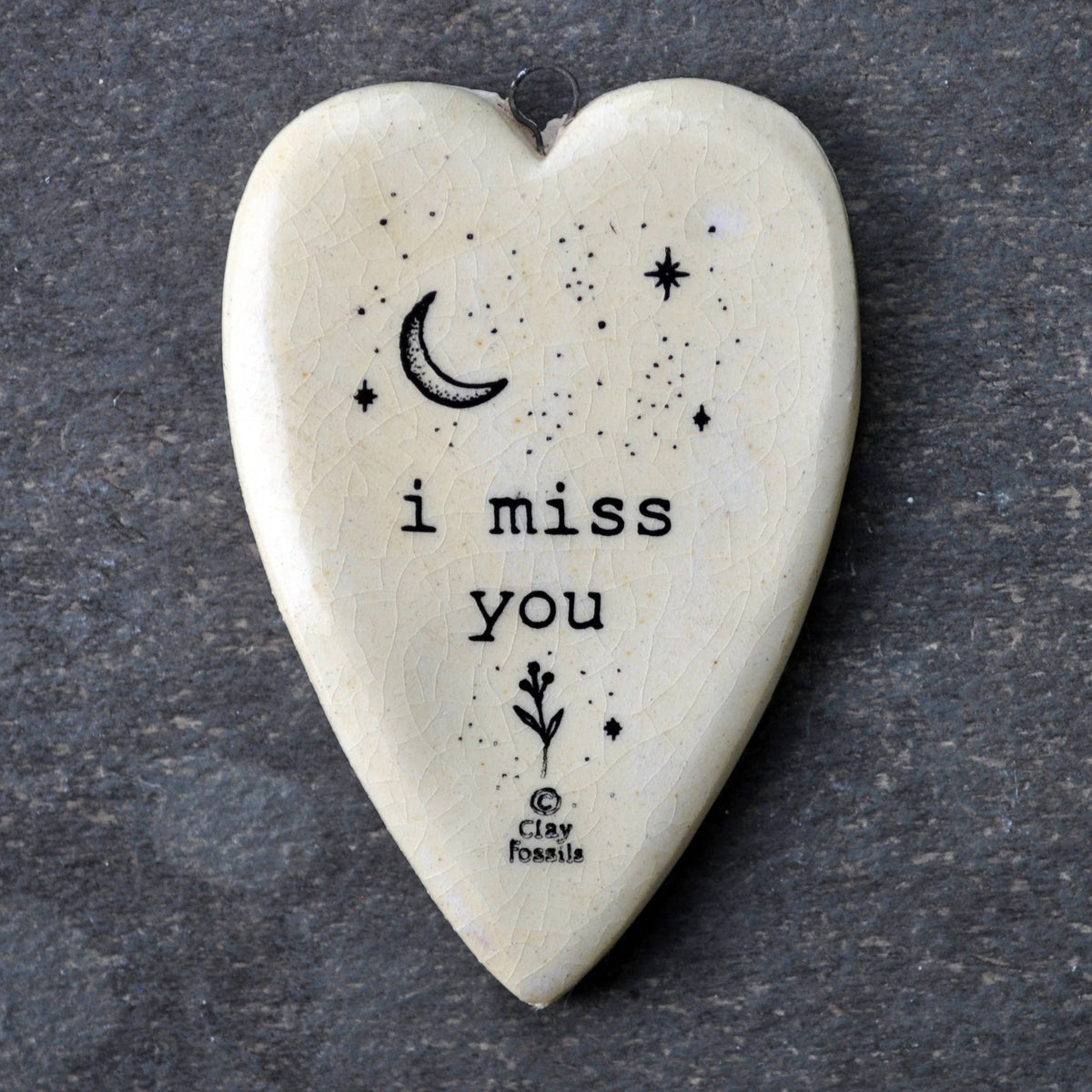 I miss you,  handmade USA, pottery, boxed gift