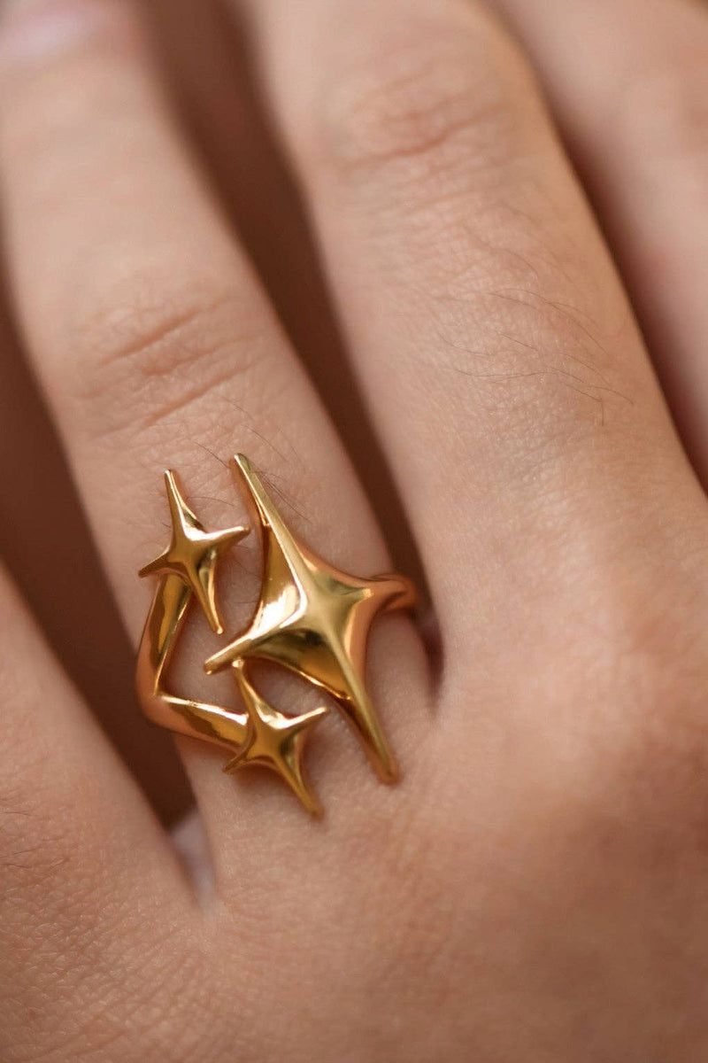 18K Gold Plated Waterproof Stainless Steel Ring