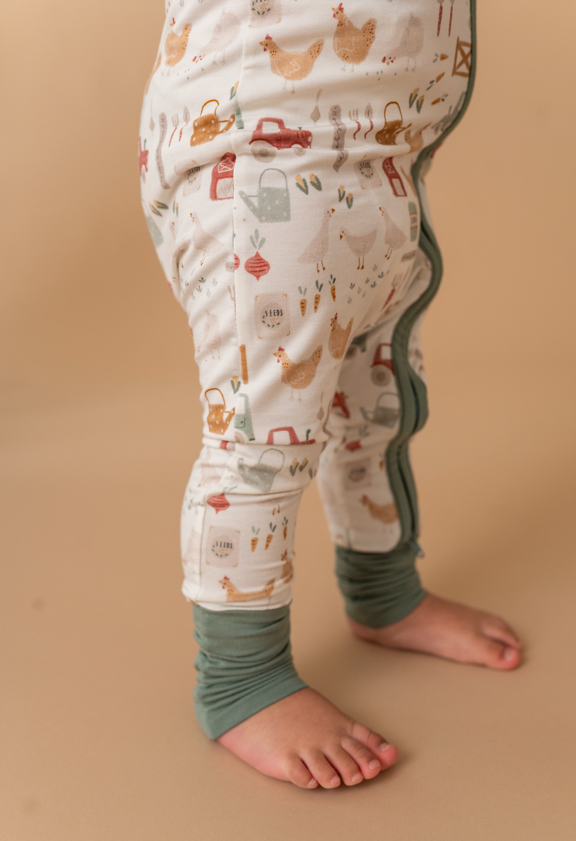 Baby Bamboo Pajamas - Bamboo Sleeper - On The Farm : 12-18m