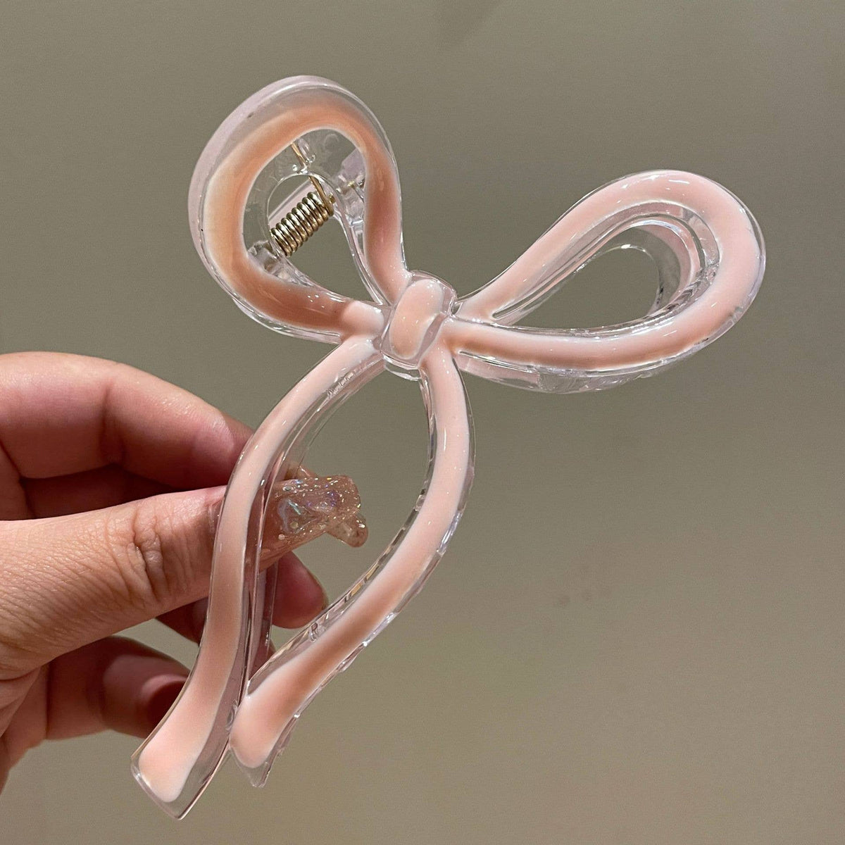 Colorful butterfly hairbow hair clip claw: Pink / Bow