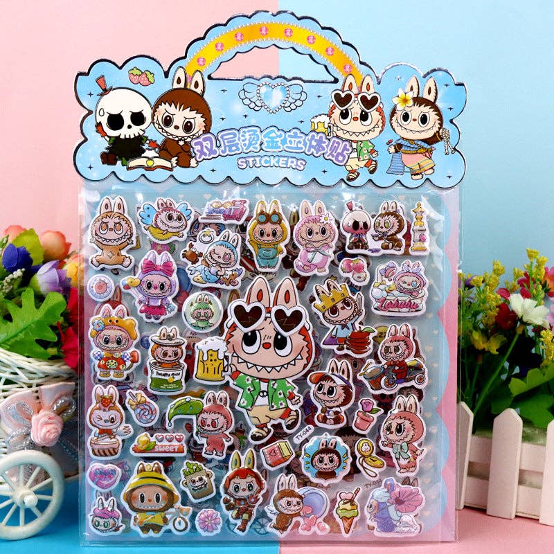 3D cute monster bubble sticker cartoon stickers