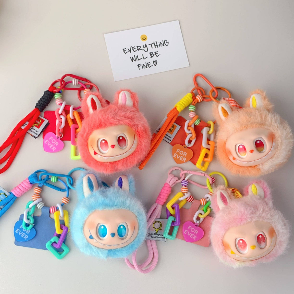 Labubu Inspired Cute Plush Keychain– Bag Charm