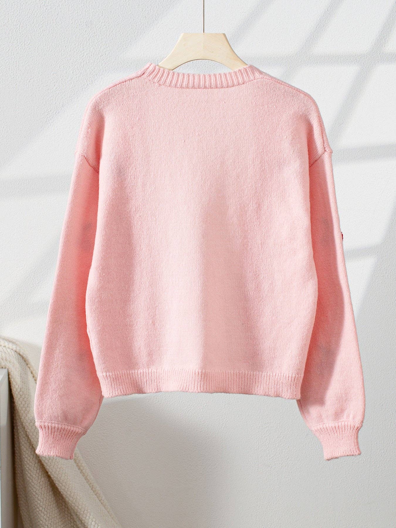 Cherry Embroidery Pink Sweater Cardigan – Candle Queen Candles