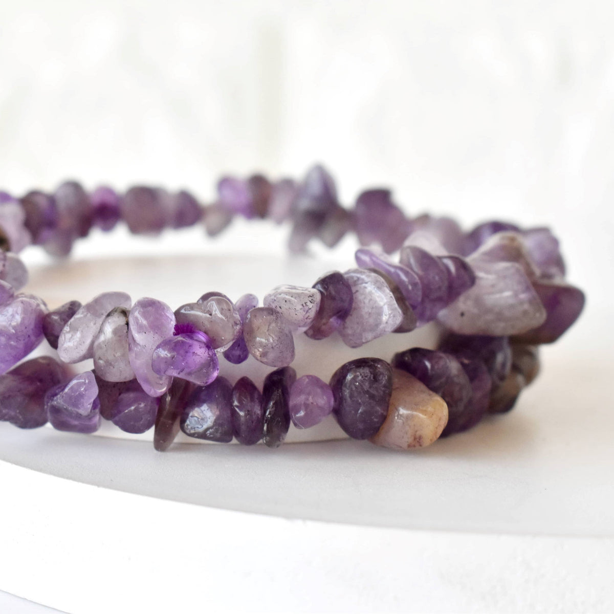 Healing Stones | Amethyst | Chip Bracelet |Spiritual Jewelry - Candle Queen Candles