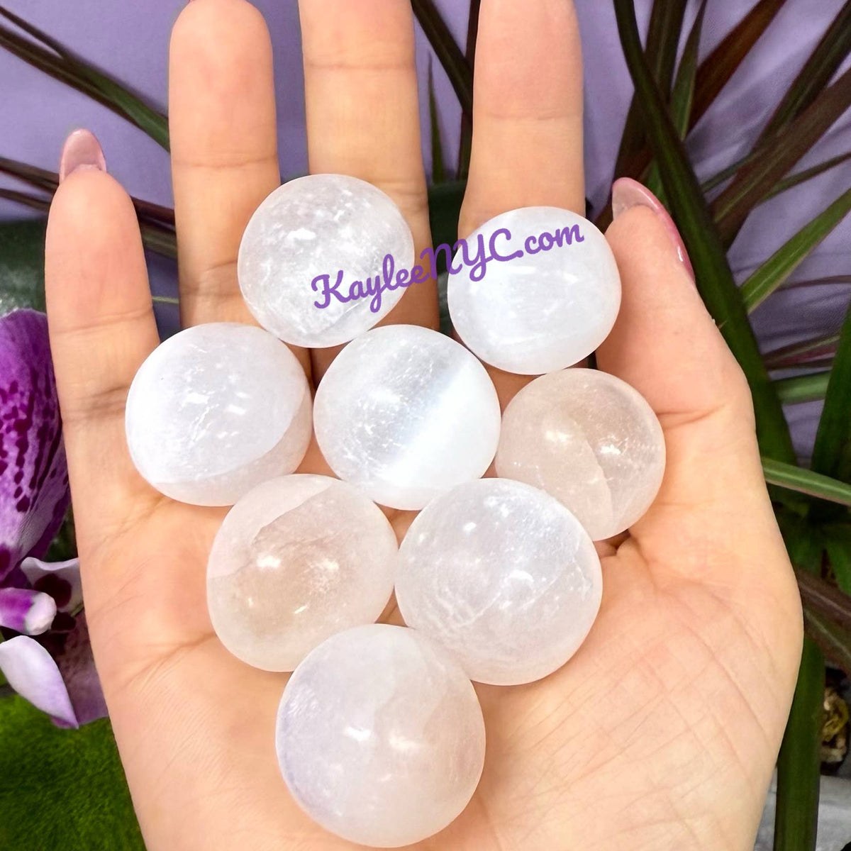 2 Lbs Natural Selenite aka Satin Spar Tumble Healing Energy