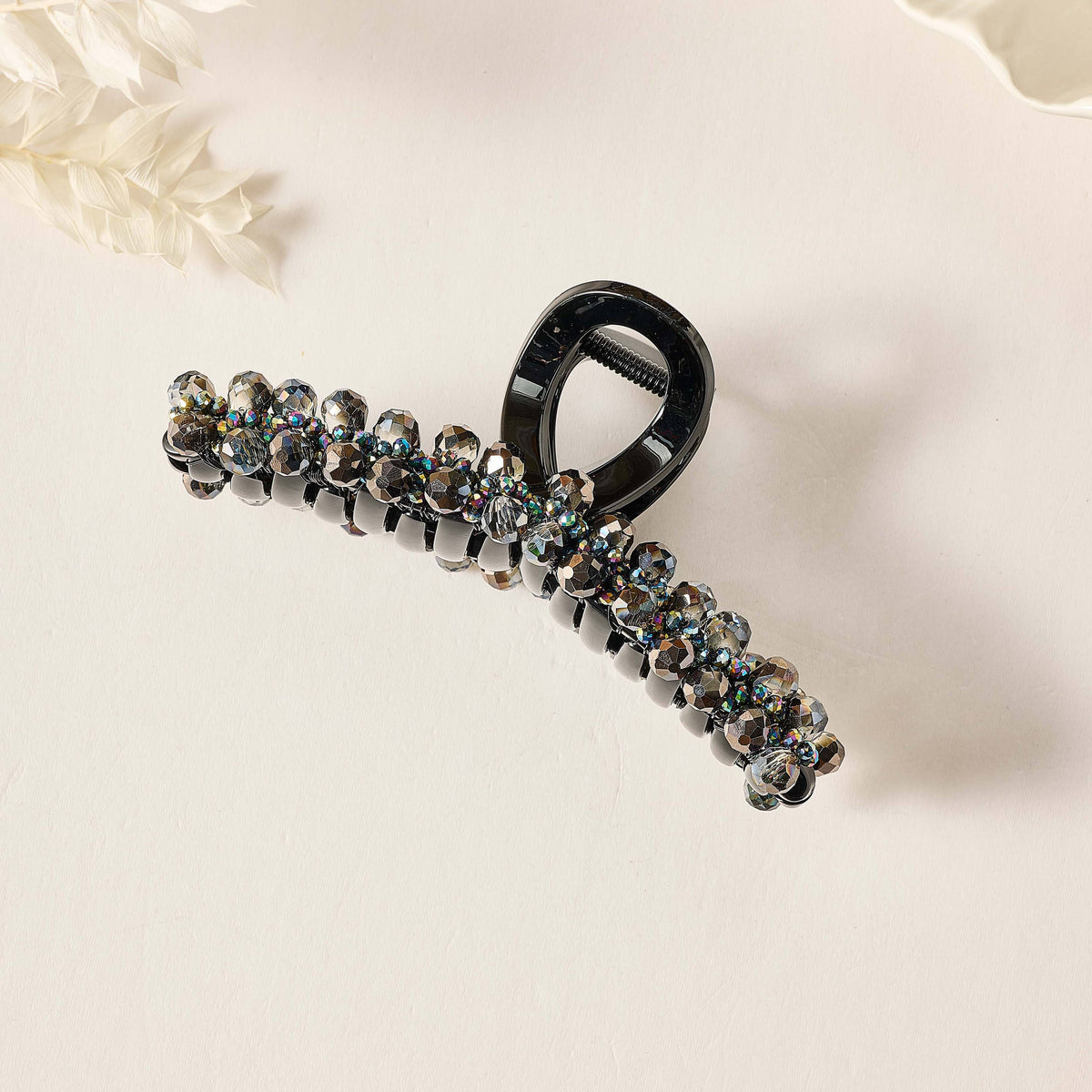 Crystal Acrylic Hair Clip L5194: Black