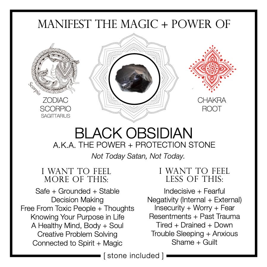 MANIFEST THE MAGIC + POWER OF YOUR CRYSTAL BLACK OBSIDIAN