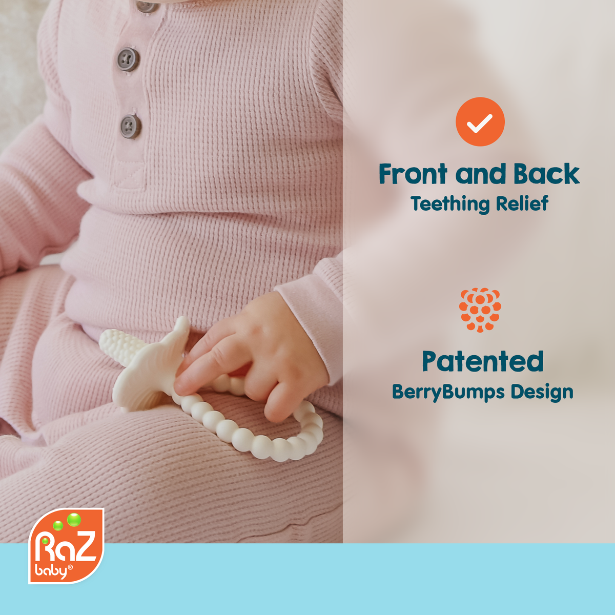 RaZberry Silicone Teether Plus: Red