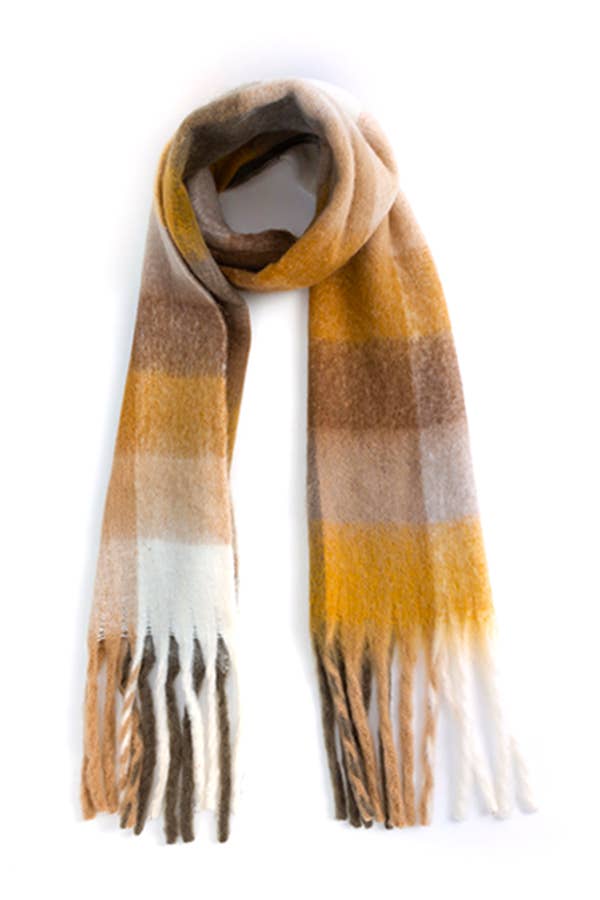 Oversize Soft Winter Scarf: Pink/Multi