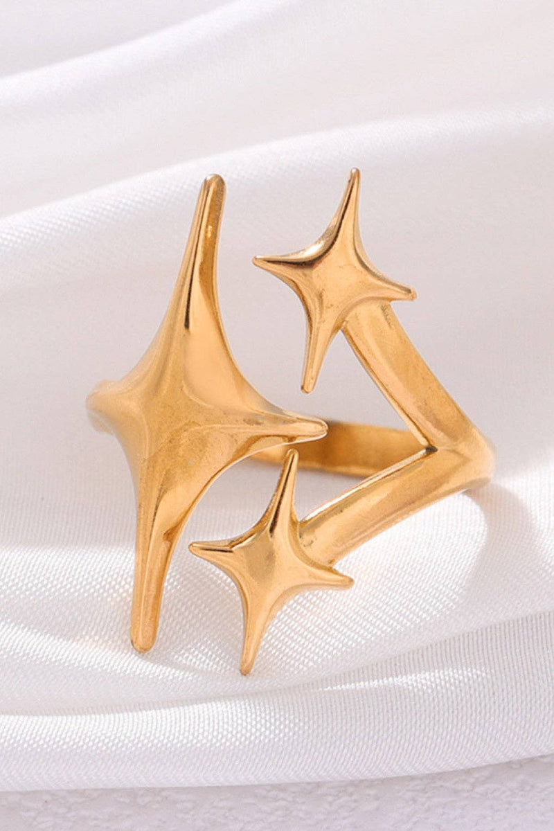 18K Gold Plated Waterproof Stainless Steel Ring