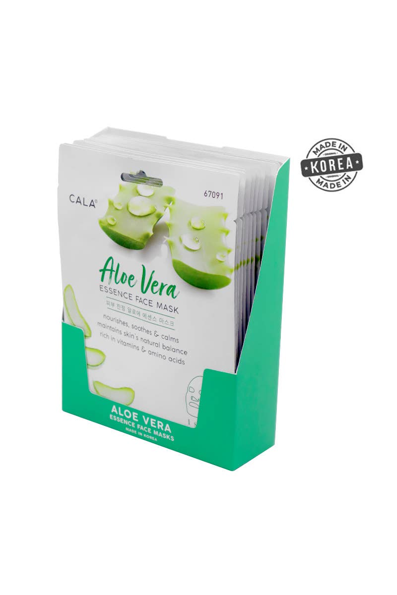 CALA 67091 Aloe Vera Soothing Facial Mask Sheet - 12pc